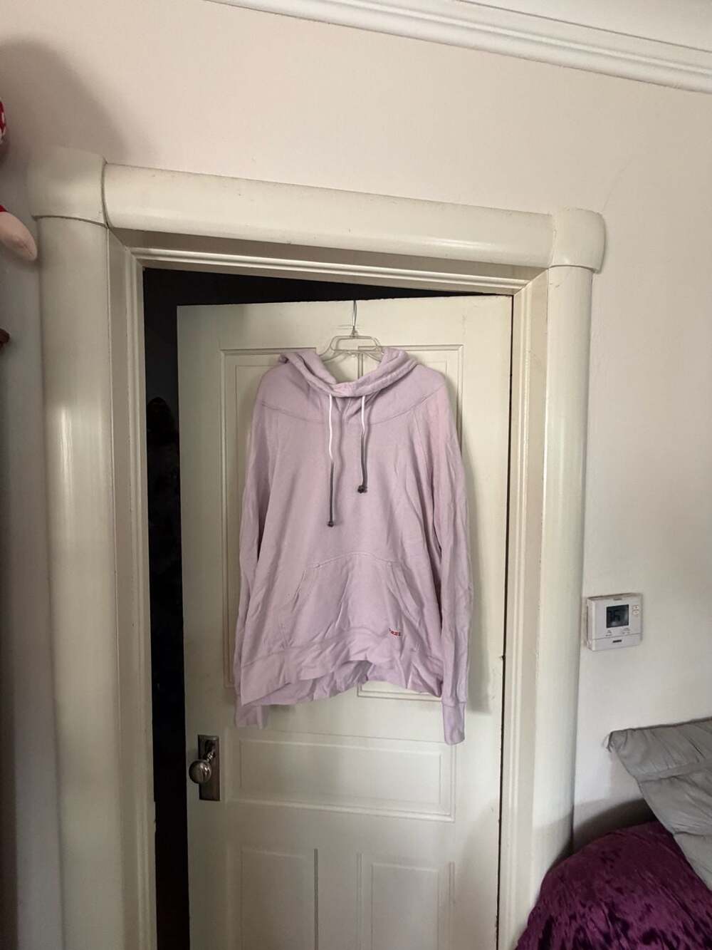 Peace Love World Pink Oversized Drawstring Hoodie